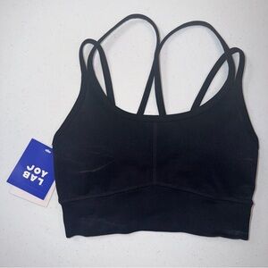 JoyLab Women's Double Strap Black Sports Bra